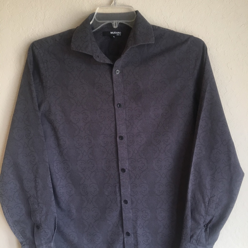 Men's Gray Button up